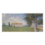Farmhouse in a Wheat Field, Vincent Van Gogh Rack Card