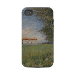 Farmhouse in a wheat Tough iPhone 4 Case