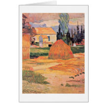 Farmhouse In Arles By Eugene Henri Paul Gauguin Card