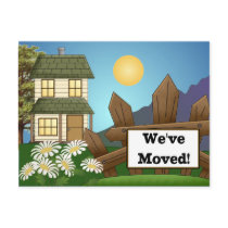 Farmhouse Moving Notice Announcement postcards by RanchLady Farmhouse Moving Notice Announcement postcards