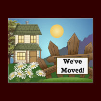 Farmhouse Moving Notice Announcement postcards