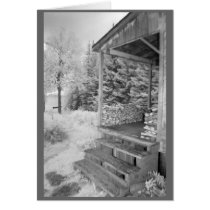 Farmhouse porch in rural New Hampshire Greeting Card