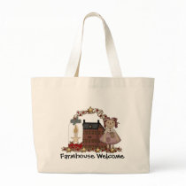 Farmhouse Welcome Tote bags by Heartland_Graphics Farmhouse Welcome Tote bags