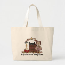Farmhouse Welcome Tote Canvas Bags
