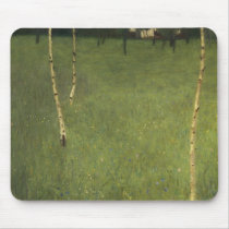 Farmhouse with Birch Trees, 1900 Mouse Pad