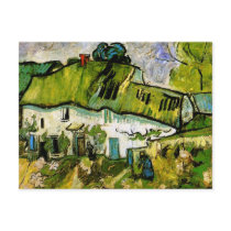 Farmhouse with Two Figures, Vincent van Gogh Post Card