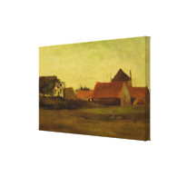 Farmhouses in Loosduinen near The Hague at Twiligh Gallery Wrap Canvas