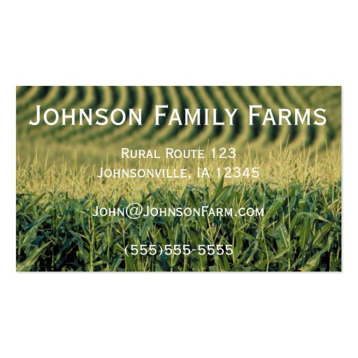 Farming Business Card (front side)
