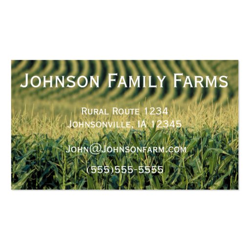 Farming Business Card (front side)