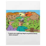 FARMING CARTOON HUMOR ABOUT BROWN SWISS CATTLE LETTERHEAD