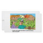 FARMING CARTOON HUMOR ABOUT BROWN SWISS CATTLE PHOTO GREETING CARD
