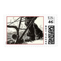 Farming Toiling Plowing plough Plow POSTAGE STAMP