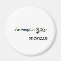 Farmington Hills Michigan City Classic Magnets