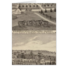 Farms and creamery, Salem and Bristol Tp Card