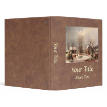 Farmyard in Winter 3 Ring Binder