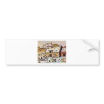 FARMYARD IN WINTER bumper stickers by sword42 FARMYARD IN WINTER bumper stickers