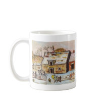 FARMYARD IN WINTER mugs by sword42 FARMYARD IN WINTER mugs