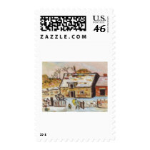 FARMYARD IN WINTER postage by sword42 FARMYARD IN WINTER postage