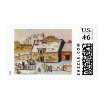 FARMYARD IN WINTER postage by sword42 FARMYARD IN WINTER postage