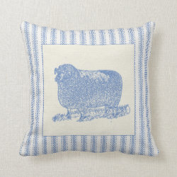 Farmyard Sheep with Ticking Pillow