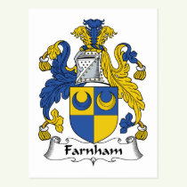 Farnham Family Crest Postcard