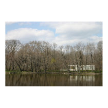 Farnsworth House, River Reflection posters by julesverne Farnsworth House, River Reflection posters
