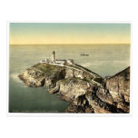 Faro del sur de la pila, foto rara de Holyhead, Pa Tarjetas Postales