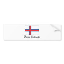 Faroe Islands Flag Design bumper stickers by flagshirt Faroe Islands Flag Design bumper stickers