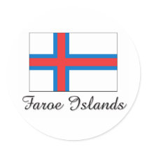 Faroe Islands Flag Design stickers by flagshirt Faroe Islands Flag Design stickers