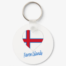 Faroe Islands Flag Heart keychains by Vexillophile Faroe Islands Flag Heart keychains