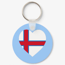 Faroe Islands Flag Heart keychains by Vexillophile Faroe Islands Flag Heart keychains