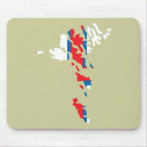 Faroe Islands flag map mousepads by FlagStore Faroe Islands flag map mousepads