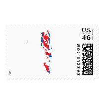Faroe Islands flag map postage by FlagStore Faroe Islands flag map postage