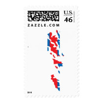 Faroe Islands flag map postage by FlagStore Faroe Islands flag map postage