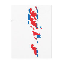 Faroe Islands flag map postcards by FlagStore Faroe Islands flag map postcards