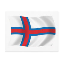 Faroe Islands Flag Postcard by LivingFlags2 Faroe Islands Flag Postcard