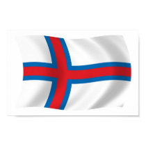 Faroe Islands Flag Poster Print by LivingFlags2 Faroe Islands Flag Poster Print
