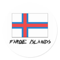 Faroe Islands Flag stickers by flagshirt Faroe Islands Flag stickers