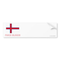Faroe Islands Flag with Name bumper stickers by Vexillophile Faroe Islands Flag with Name bumper stickers