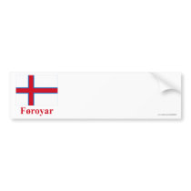 Faroe Islands Flag with Name in Faroese bumper stickers by Vexillophile Faroe Islands Flag with Name in Faroese bumper stickers