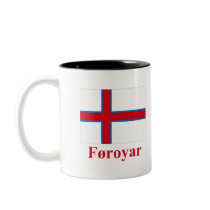 Faroe Islands Flag with Name in Faroese mugs by Vexillophile Faroe Islands Flag with Name in Faroese mugs