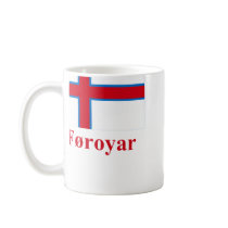 Faroe Islands Flag with Name in Faroese mugs by Vexillophile Faroe Islands Flag with Name in Faroese mugs