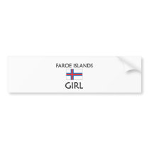 FAROE ISLANDS GIRL bumper stickers by flagshirt FAROE ISLANDS GIRL bumper stickers