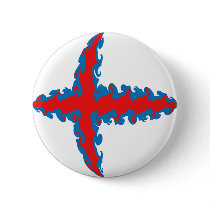 Faroe Islands Gnarly Flag buttons by Flagnostic Faroe Islands Gnarly Flag buttons