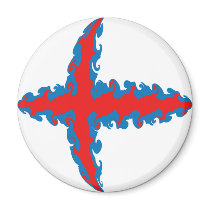 Faroe Islands Gnarly Flag magnets by Flagnostic Faroe Islands Gnarly Flag magnets