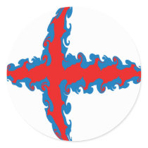 Faroe Islands Gnarly Flag stickers by Flagnostic Faroe Islands Gnarly Flag stickers