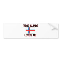 Faroe Islands Loves Me bumper stickers by flagshirt Faroe Islands Loves Me bumper stickers