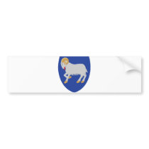 Faroe Islands Official Coat Of Arms Heraldry bumper stickers by inquester Faroe Islands Official Coat Of Arms Heraldry bumper stickers