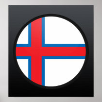 Faroe Islands quality Flag Circle Posters