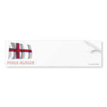 Faroe Islands Waving Flag with Name bumper stickers by Vexillophile Faroe Islands Waving Flag with Name bumper stickers